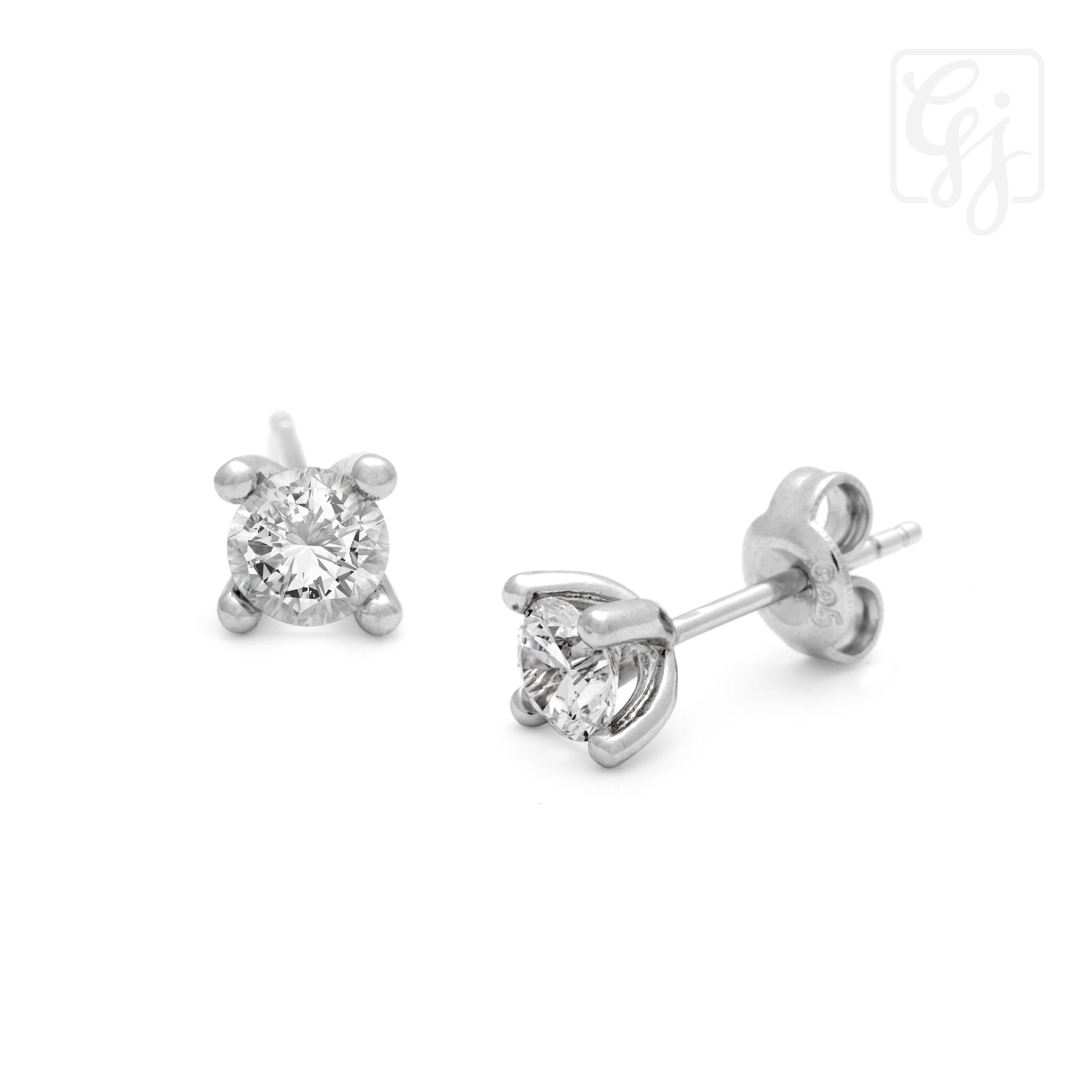 Sterling Silver Studs With CZ