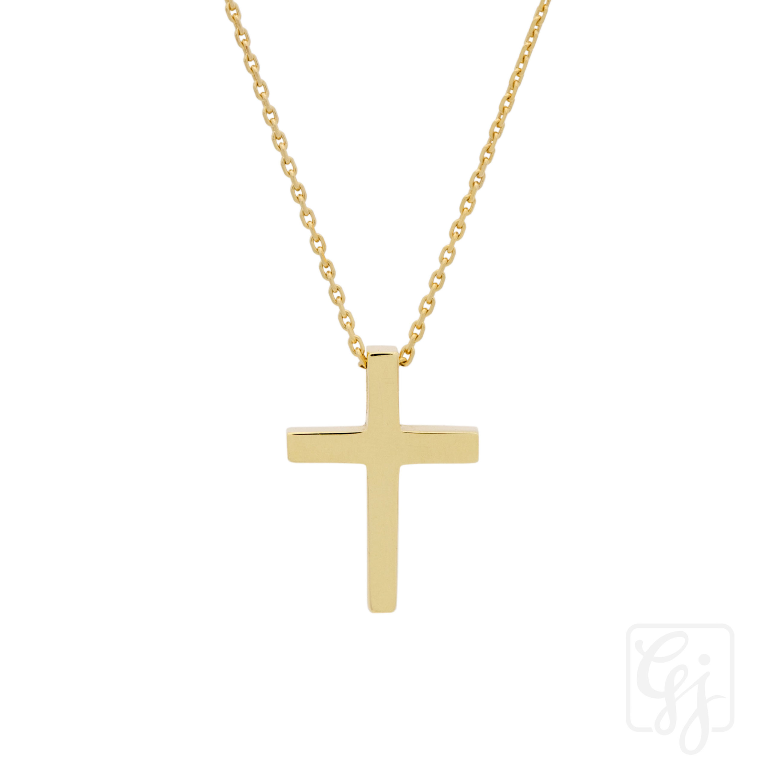 9K Yellow Gold Cross Necklace
